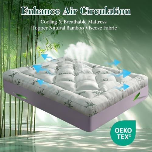 Ubauba 3 inch Memory Foam Mattress Topper King Size - Image 4