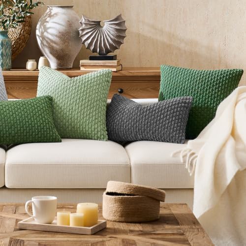 Kevin Textile Soft Corduroy 20"x54" Body Pillow Cover 1 Pack, Dark Green - Image 7