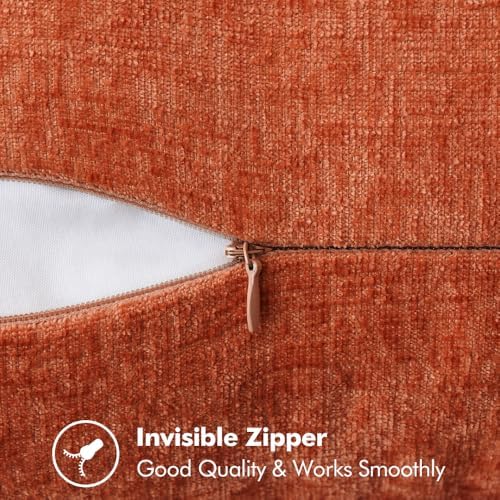 MIULEE Fall Decorative Couch Throw Pillow Covers 16x16 Inch Rust 2 Pack - Image 2