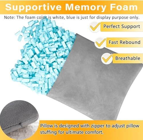 1 MIDDLE ONE 2 Pack Small Pillow, Memory Foam Mini Pillow 11 X 7 Inches - Image 2