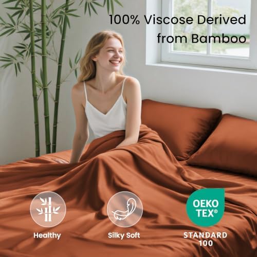 Love's cabin 4 Piece Full Size Sheet Set, 100% Rayon Derived from Bamboo - Image 2