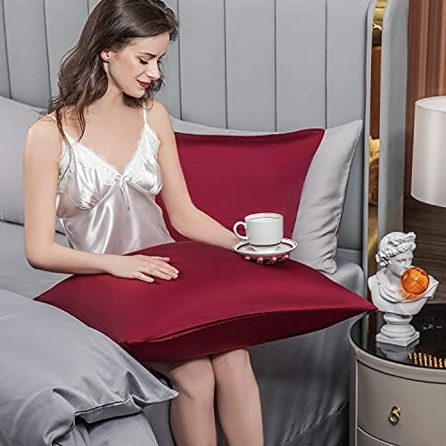 Mulberry Silk Pillowcase for Hair and Skin, Queen Size Cooling Silk Pillow Case - Image 5