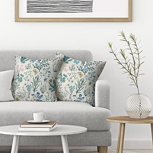 AEIOAE Spring Pillow Covers 16x16 Inch Set of 2, Seasonal Floral Outdoor - Image 3