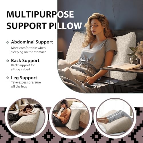 Triangle Reading Pillow Full Size XXL Wedge Headboard Extra Large Back Support - Image 4