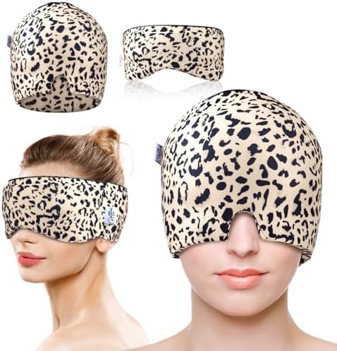 my novel things Migraine Relief Cap, Gel Headache Relief Cap Eye Mask Set by mynovelthings