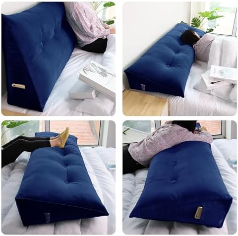 Daneey Headboard Pillow Queen, Triangular Wedge Pillow Headboard, Wedge - Image 3
