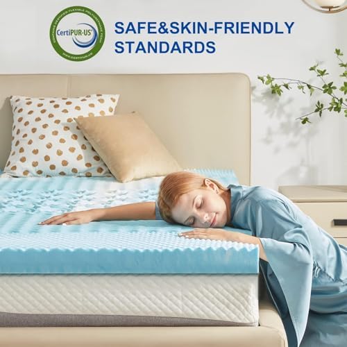 SINWEEK Mattress Topper 5-Zone Memory Foam Mattress Topper Pressure Relieve - Image 4