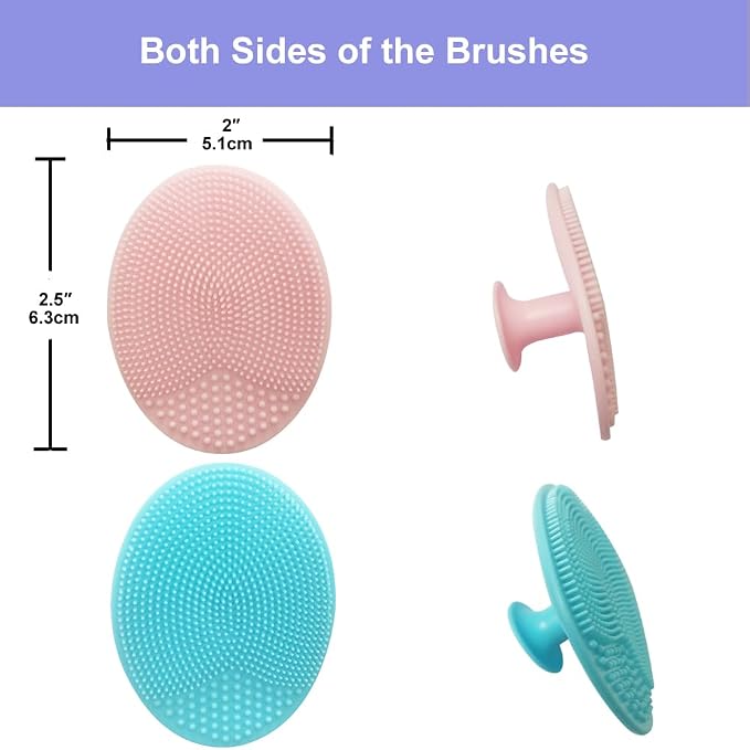 9-in-1 Face Scrubber Face Cleaning Brushes Super Soft Silicone Cleanser Brush - Image 6