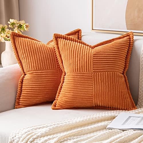 MIULEE Fall Orange Decorative Throw Pillow Covers by MIULEE