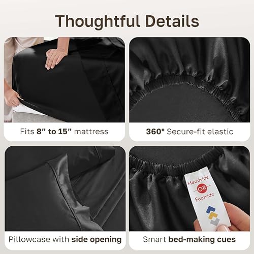 California Design Den 100% Cotton Sateen Twin Size Bedsheets - Image 4