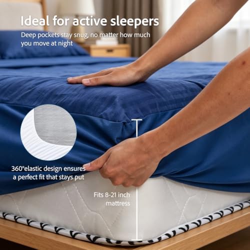 Mattress Topper Queen Size, Ultra Soft Cotton Pillow Top Mattress Pad - Image 5