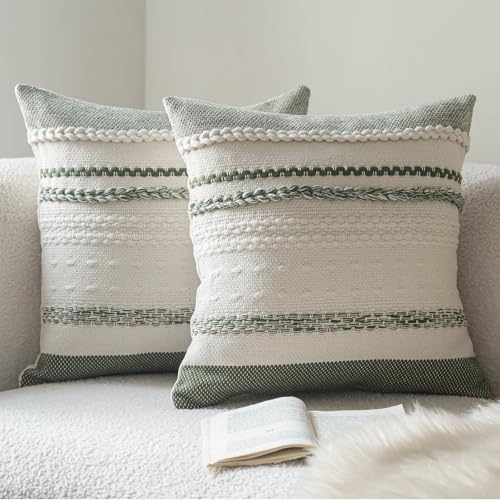 Cethom Boho Throw Pillow Covers 20x20 Inch Set of 2, Accent Cushion Cover by Cethom