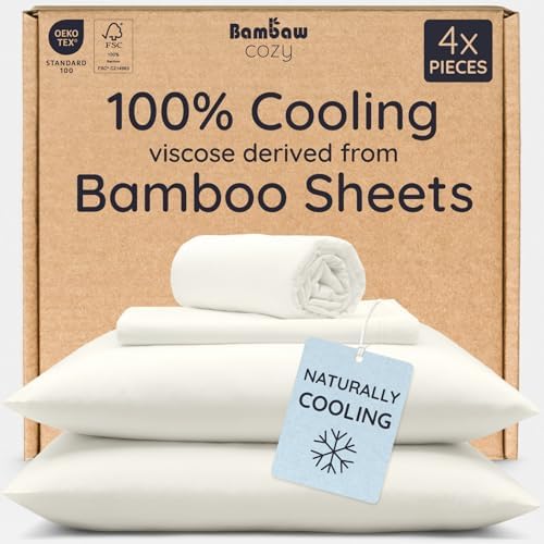 Bambaw 100% Viscose Derived from Bamboo Sheets California King Size Set – 4pcs by Bambaw