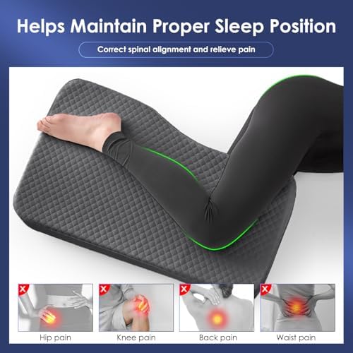 Leg Pillow for Side Sleepers, Memory Foam Knee Pillow for Side Sleeping - Image 5