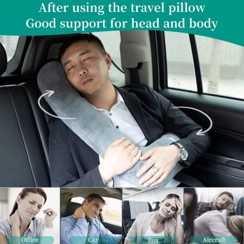 FHSGGP Travel Pillow Car Pillow Kid Car Sleeping Blue - Image 6
