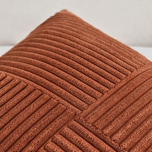 Fancy Homi 2 Packs Rust Lumbar Decorative Throw Pillow Covers 14x22 Inch - Image 4