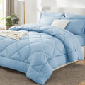 CozyLux Queen Comforter Set 88"x88" Baby Blue by CozyLux