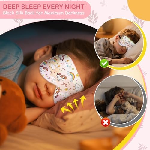 Kids Silk Sleep Mask, 100% Mulberry Silk Eye Mask - Image 4