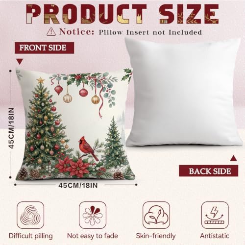 18x18 Throw Pillow Covers Square Cushion Cases Decorative Set of 2 - Image 2