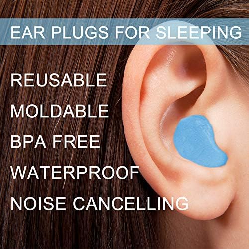 Ear Plugs for Sleeping, Reusable Silicone Moldable Noise Cancelling Sound - Image 2