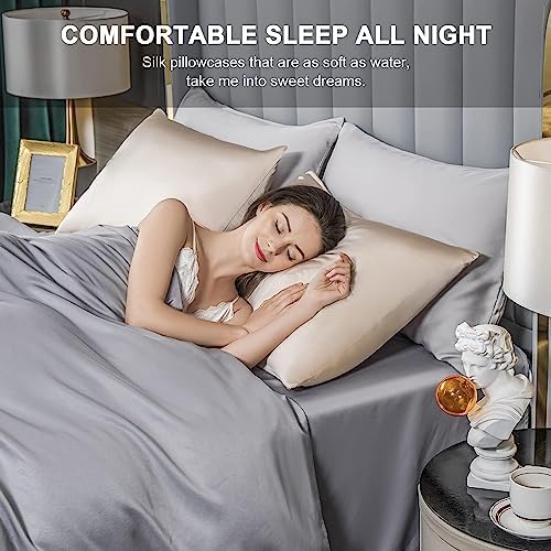 Mulberry Silk Pillowcase for Hair and Skin, Cooling Silk Pillow Case - Image 4