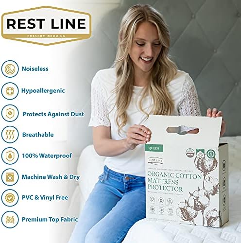 Rest Line - Premium Organic Waterproof Mattress Protector - Twin XL - Image 3