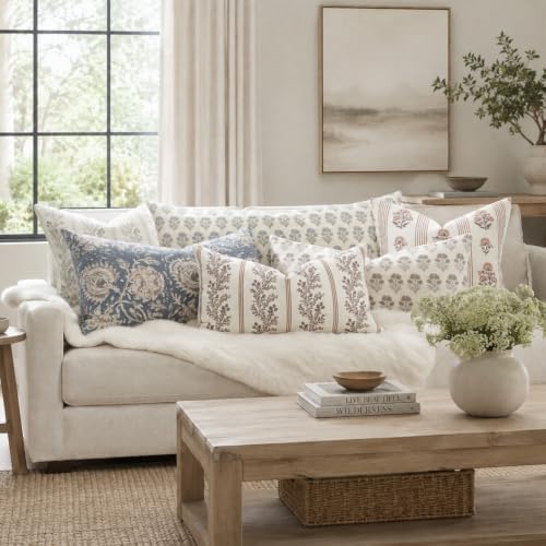 Vintage Floral Lumbar Pillow Covers 12X24 Pack of 1, Double-Sided Botanical - Image 4