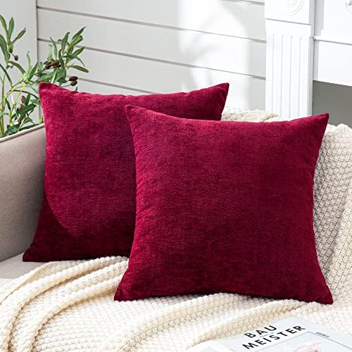 GAWAMAY Decorative Square Throw Pillow Covers 22"x22" Inch Set of 2, Super Soft by GAWAMAY