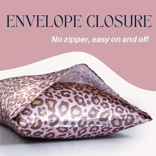 Pink Leopard Print Satin Body Pillow Cover, 20x54 Cheetah Pillow Case - Image 6