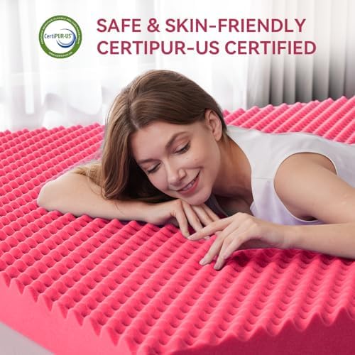 SINWEEK 2 Inch Egg Crate Memory Foam Mattress Topper Twin XL, Twin Extra Long - Image 5