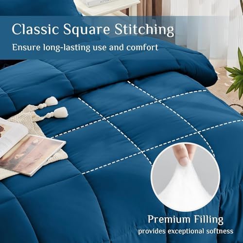 JOLLYVOGUE Full Comforter Set, Ultra-Soft Bed in a Bag Full Size 7 Pieces - Image 3