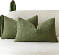Foindtower Cozy Textured Boucle Lumbar Throw Pillow Covers 12x20 Inch by Foindtower