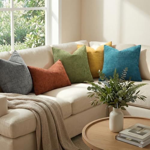 decorUhome Chenille Decorative Throw Pillow Covers 16x16 Set of 2 - Image 6