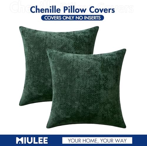MIULEE Decorative Couch Throw Pillow Covers 18x18 in Christmas Green 2 Pack - Image 6