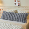 LIFEREVO Fluffy Faux Rabbit Fur Body Pillow Cover 20"x54", Light Grey by LIFEREVO