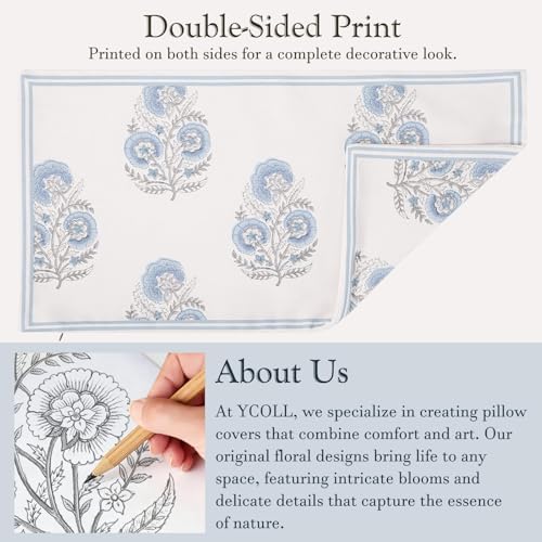 Vintage Floral 14x36 Lumbar Pillow Cover - Image 2