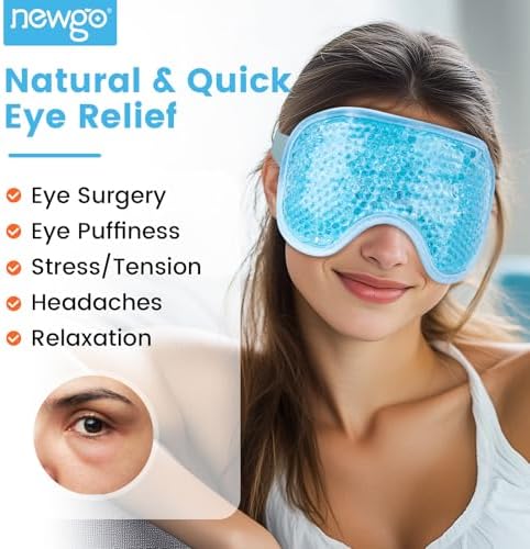 NEWGO Cooling Eye Mask for After Surgery, Reusable Gel Face Ice Pack - Image 2
