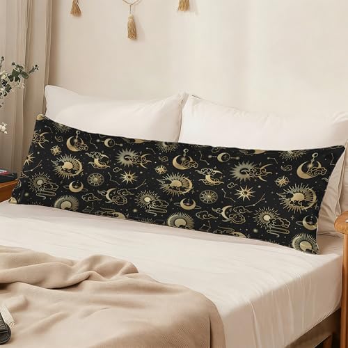 Body Pillow Cover, Moons and Stars Body Pillow - Image 3