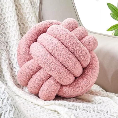 Uvvyui Knot Pillow Ball, Soft Home Decorative Pillows, Round Throw Pillow by Uvvyui