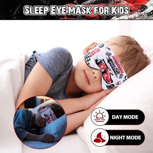 FrgKbTm 2 Pcs Sleep Mask for Kids Boys, Silk Eye Covers for Sleeping, - Image 4
