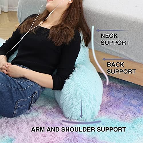 A Nice Night Faux Fur Reading Pillow Bed Wedge Large Adult Children Backrest - Image 5
