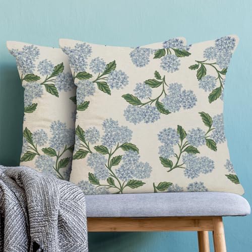 AEIOAE Spring Pillow Covers 16x16 Inch Set of 2, Floral Summer Outdoor Seasonal - Image 2