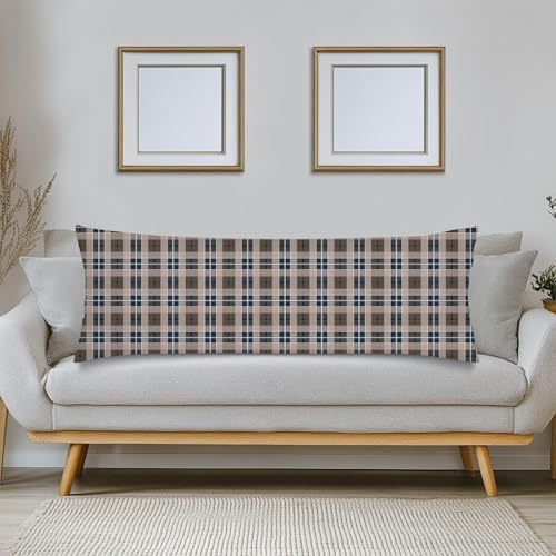Scottish Tartan Plaid Pillow Cover 20x54 Long Pillow Case Protector - Image 3