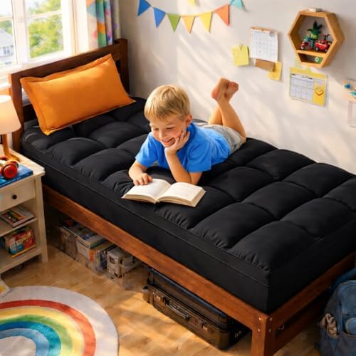 ABENE Twin Mattress Topper, Thick Pillow Top Mattress Pad - Image 2