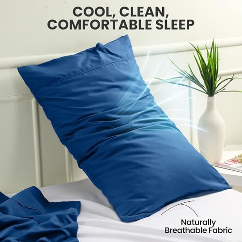 Pillow Cases Queen Set of 2, Ultra Soft Comfy Pillow Covers, Dusk Blue - Image 5