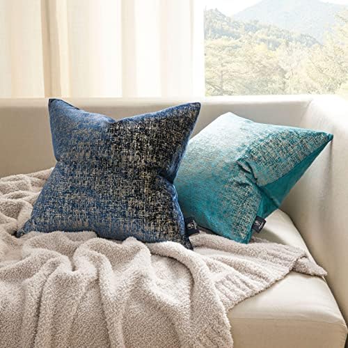 Phantoscope Pack of 2 Sparkling Velvet Decorative Solid Throw Decorative Pillow - Image 4