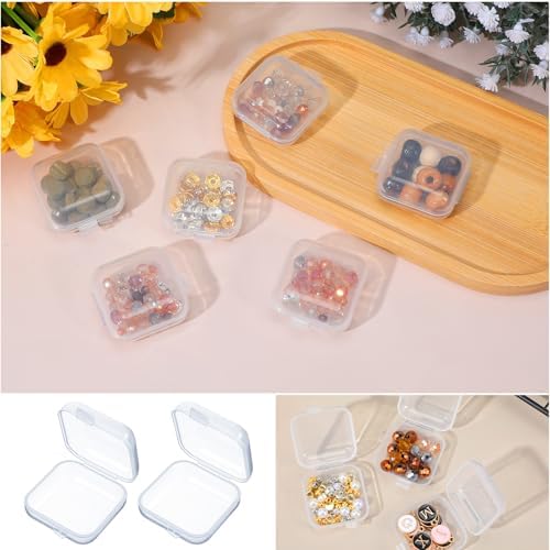 6 PCS Mini Clear Plastic Jewelry Box, Earplug Case Organizer, Transparent - Image 5