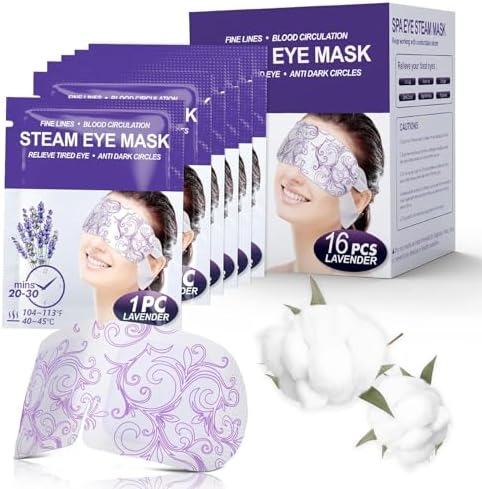 16 Packs Steam Eye Masks for Dry Eyes, Self Heating Warm Compress by ProCIV