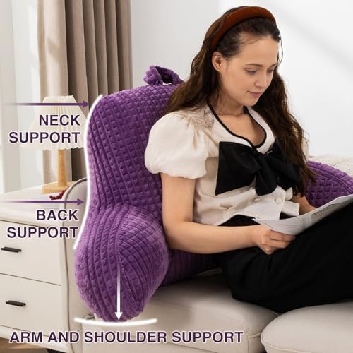 A Nice Night Purple 18.5" Bed Wedge Reading Pillows - Image 5