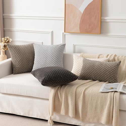 Kevin Textile Soft Corduroy 14"x24" Lumbar Pillow Cover 1 Pack, Light Brown - Image 6
